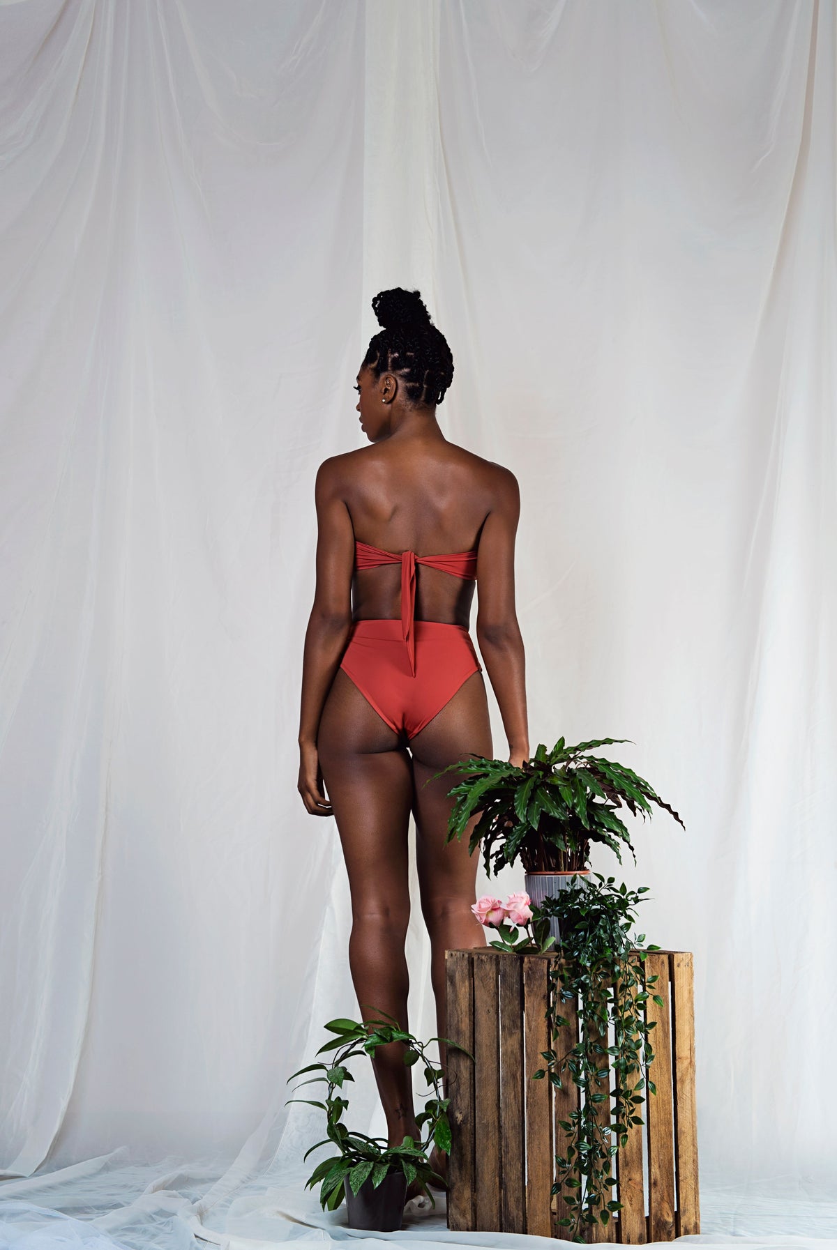 Dee Bandeau bikini top -Terracotta.